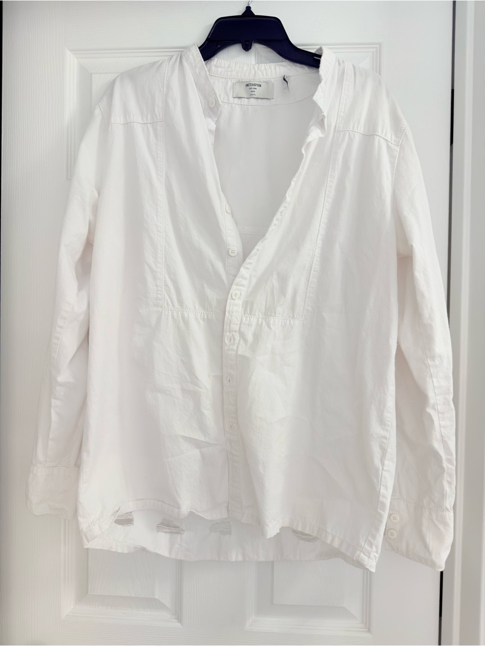 One Teaspoon White Casual Button-Down Shirt